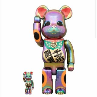 BE@RBRICK - BE@RBRICK 招き猫 開運・千万両 黒透明メッキ