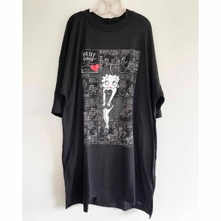 ベティブープ(Betty Boop)の新品未使用 BettyBoop ベティ・ブープ ビッグサイズ 大きいサイズ 黒(Tシャツ/カットソー(半袖/袖なし))