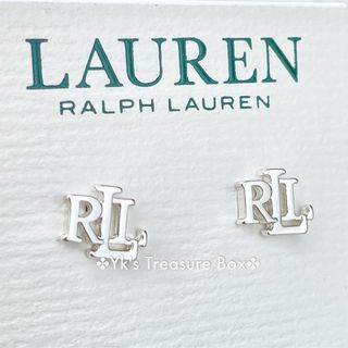 Q901/RALPH LAUREN/シルバーRLLピアス