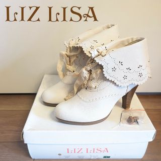 【新品・訳あり】LIZ LISA レースリボン付 編み上げショートブーツ