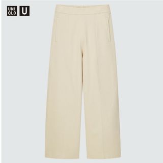 ユニクロ(UNIQLO)のUNIQLO  U ユニクロ ガウチョパンツ　ベージュ(カジュアルパンツ)