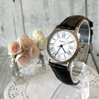 Tiffany & Co. - 【美品】TIFFANY&Co ティファニー クラシック ラウンド メンズ 腕時計