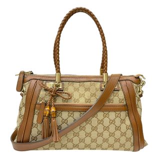 グッチ(Gucci)の　グッチ GUCCI ベラ 2wayハンドバッグ 282300 ベージュ×ブラウン GGキャンバス/レザー レディース ハンドバッグ(ハンドバッグ)