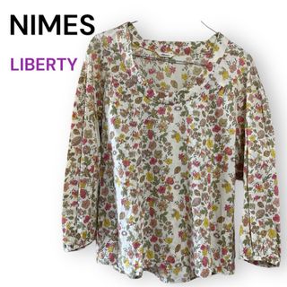 ニーム(NIMES)のNIMES★リバティ ブラウス 総柄 草 花 長袖シャツ(シャツ/ブラウス(長袖/七分))