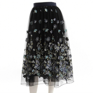 Lily Brown - リリーブラウン チュール刺繍スカート