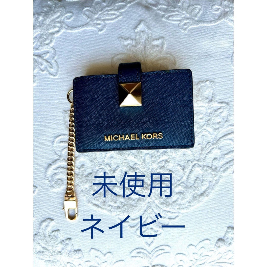 Michael Kors(マイケルコース)のマイケルコース カードケース レディース MICHAEL KORS ネイビー レディースのファッション小物(名刺入れ/定期入れ)の商品写真