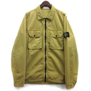 ストーンアイランド(STONE ISLAND)のストーンアイランド ジップアップ シャツ ジャケット 21AW ベージュ XL(ブルゾン)