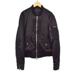 クロムハーツ(Chrome Hearts)のクロムハーツ CHプラスパッチ MA1 ボンバージャケット ブルゾン M 黒(ブルゾン)