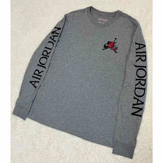 ナイキ(NIKE)のNIKE ナイキ エアジョーダン クラシック クルーロンT グレー Mサイズ(Tシャツ/カットソー(七分/長袖))