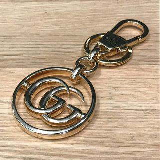 グッチ(Gucci)の新品同様 グッチ 現行 ダブルG キーチェーン キーリング ゴールド 金色(キーホルダー)