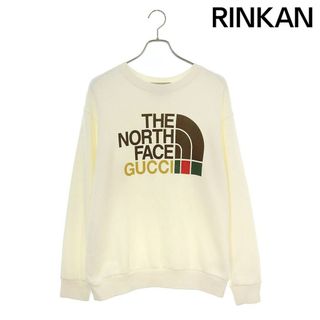 Gucci - グッチ ×ノースフェイス THE NORTH FACE  617964 XJDBY ロゴプリントクルーネックスウェット メンズ XS