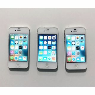 アップル(Apple)の動作品 iPhone4s ２台、iPhone4 １台の３台セット(スマートフォン本体)