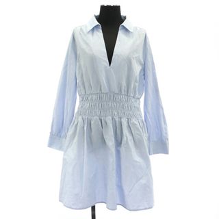 ザラ(ZARA)のザラ Blue Poplin Mini Shirt Dress ワンピース(ミニワンピース)