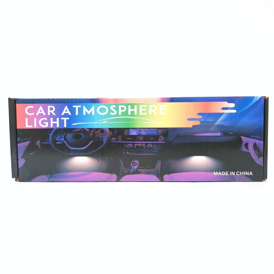 車 LED テープライト 音に反応 USB式 車内装飾用 防水 足下照明 8色切 自動車/バイクの自動車(車内アクセサリ)の商品写真