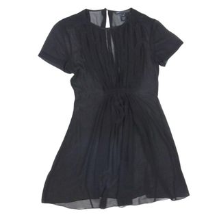 MARC BY MARC JACOBS - MARC BY MARC JACOBS マークバイマークジェイコブス シルク100％ シースルー シルクシフォン シアー ワンピース ブラック系 6【中古】