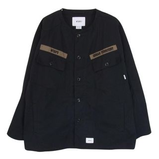 WTAPS ダブルタップス 20AW 202WVDT-SHM02 SCOUT LS COTTON WEATHER スカウト コットン ウェザー ノーカラー ジャケット ブラック系 X 02【中古】