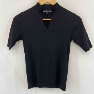 ラルフローレン(Ralph Lauren)のRALPH LAUREN ラルフローレン レディース 半袖　リブニット　セーター　黒　毛100％(ニット/セーター)