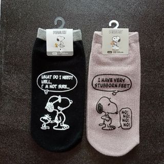 🍓SNOOPYのラバープリントソックス、2足セット。【新品】