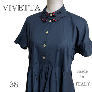 VIVETTA ヴィヴェッタ イタリア製 デザインワンピース 38サイズ(ひざ丈ワンピース)