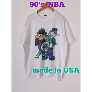 90's  古着　シャーロットホーネッツ　プリントTシャツ　USA製(Tシャツ/カットソー(半袖/袖なし))