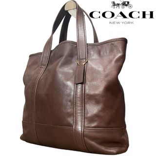 COACH - ★本革★ COACH トートバッグOLD ユニセックス レザー 茶　ブラウン