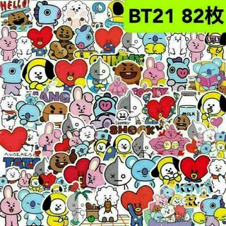 【82枚】BT21 ステッカー キャラクターシール(アイドルグッズ)