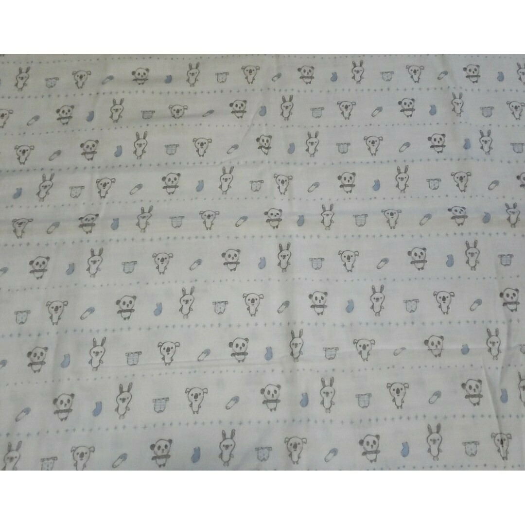 可愛いどうぶつ柄のガーゼ地 ハンドメイドの素材/材料(生地/糸)の商品写真