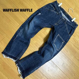 Wafflish Waffle - WAFFLISH WAFFLE 切りっぱなし ダメージデニム