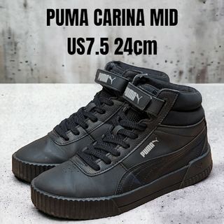 プーマ(PUMA)のPUMA CARINA MID プーマ キャリーナ ミッド 24cm ブラック(スニーカー)