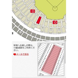 阪神タイガース - 8/10 阪神タイガース 対 広島カープ 3塁特別内野指定席 通路側 チケット