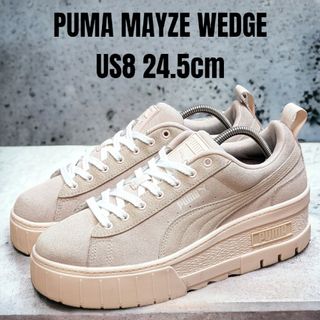 プーマ(PUMA)のPUMA MAYZE WEDGE プーマ 24.5cm ピンク 厚底スニーカー(スニーカー)