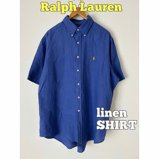 Ralph Lauren ラルフローレン　リネンシャツ　半袖シャツ　BDシャツ