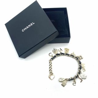 CHANEL - 【箱付】シャネル　ココマーク　チャーム　チェーン　レザー　ゴールド　ブレスレット