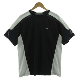 チャンピオン(Champion)のチャンピオン Tシャツ ロゴプリント 半袖 メッシュ切替え 配色 黒 グレー L(その他)