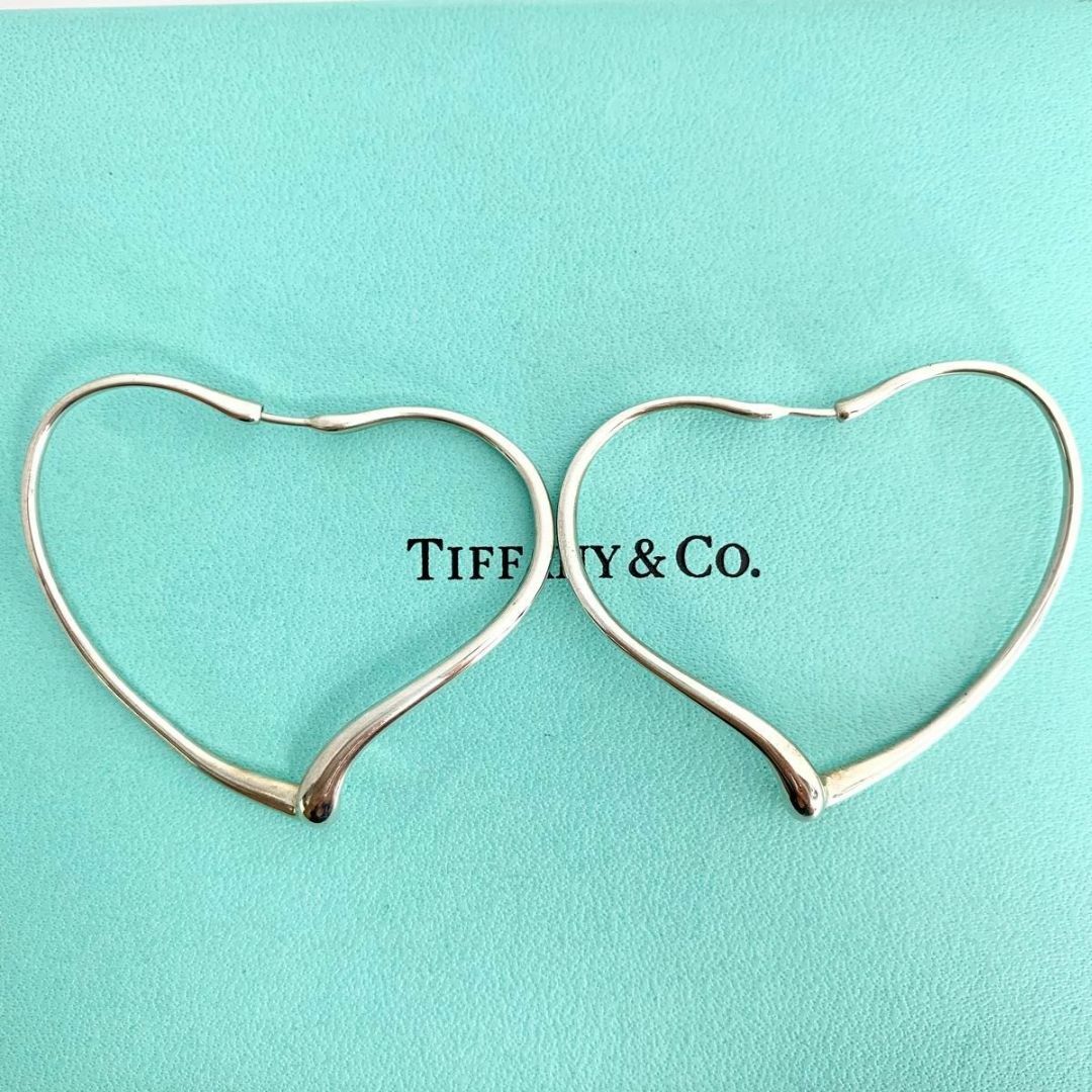 Tiffany & Co.(ティファニー)のティファニー オープンハート フープ ピアス ミディアム 美品 cx4 レディースのアクセサリー(ピアス)の商品写真