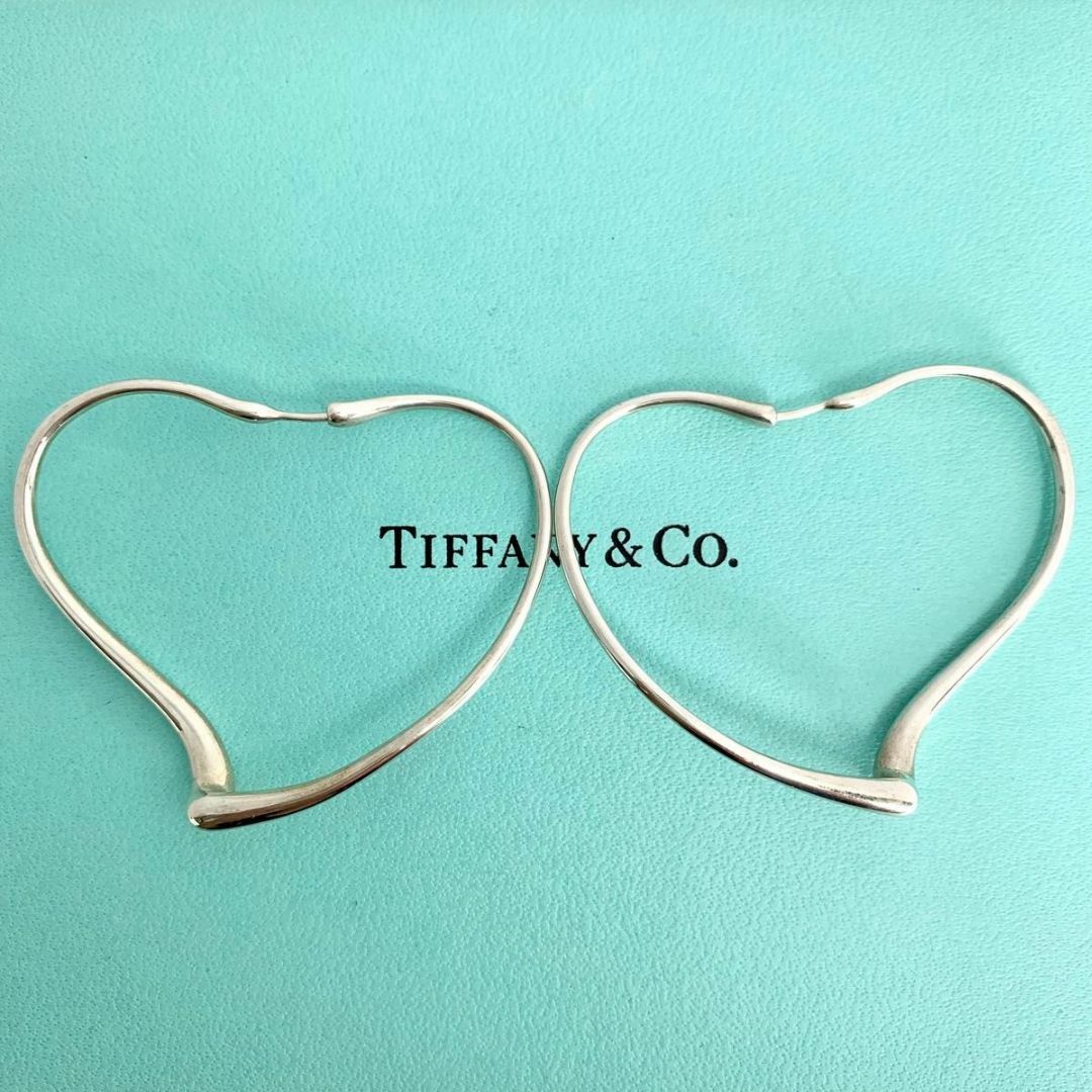Tiffany & Co.(ティファニー)のティファニー オープンハート フープ ピアス ミディアム 美品 cx4 レディースのアクセサリー(ピアス)の商品写真