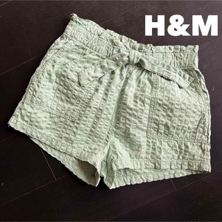 エイチアンドエム(H&M)のH&M【1回着用】145/150cm ウエストリボンショートパンツ(パンツ/スパッツ)