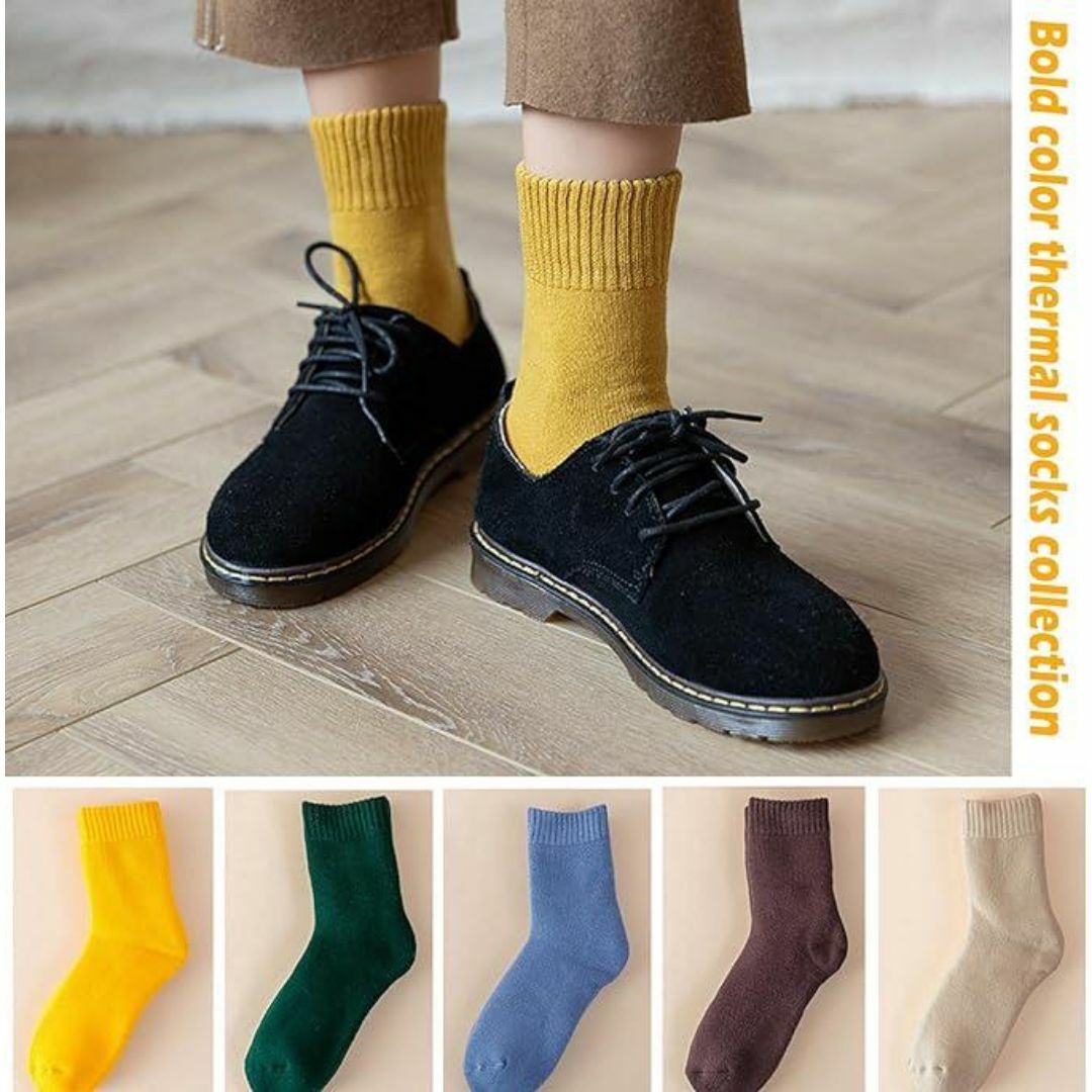 [VoJoPi] 靴下 レディース 暖かい 5足組 22.0-25.0 cm レディースのレッグウェア(ソックス)の商品写真