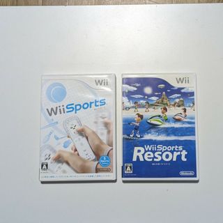 ウィー(Wii)のWiiスポーツ sports リゾート resort 2本セット(家庭用ゲームソフト)