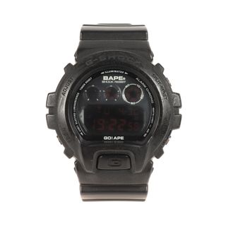 A BATHING APE ア ベイシング エイプ 00s 1000本限定 G-SHOCK DW-6900 腕時計 / ウォッチ ブラック 黒 ストリート ブランド コラボ【メンズ】【中古】