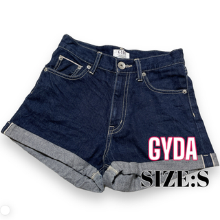 GYDA - GYDA ♥ ホワイトステッチ ロールアップ デニム ショーパン