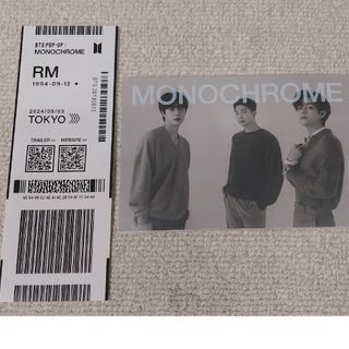 BTS POPUP  MONOCHROME  入場特典 RM(アイドルグッズ)