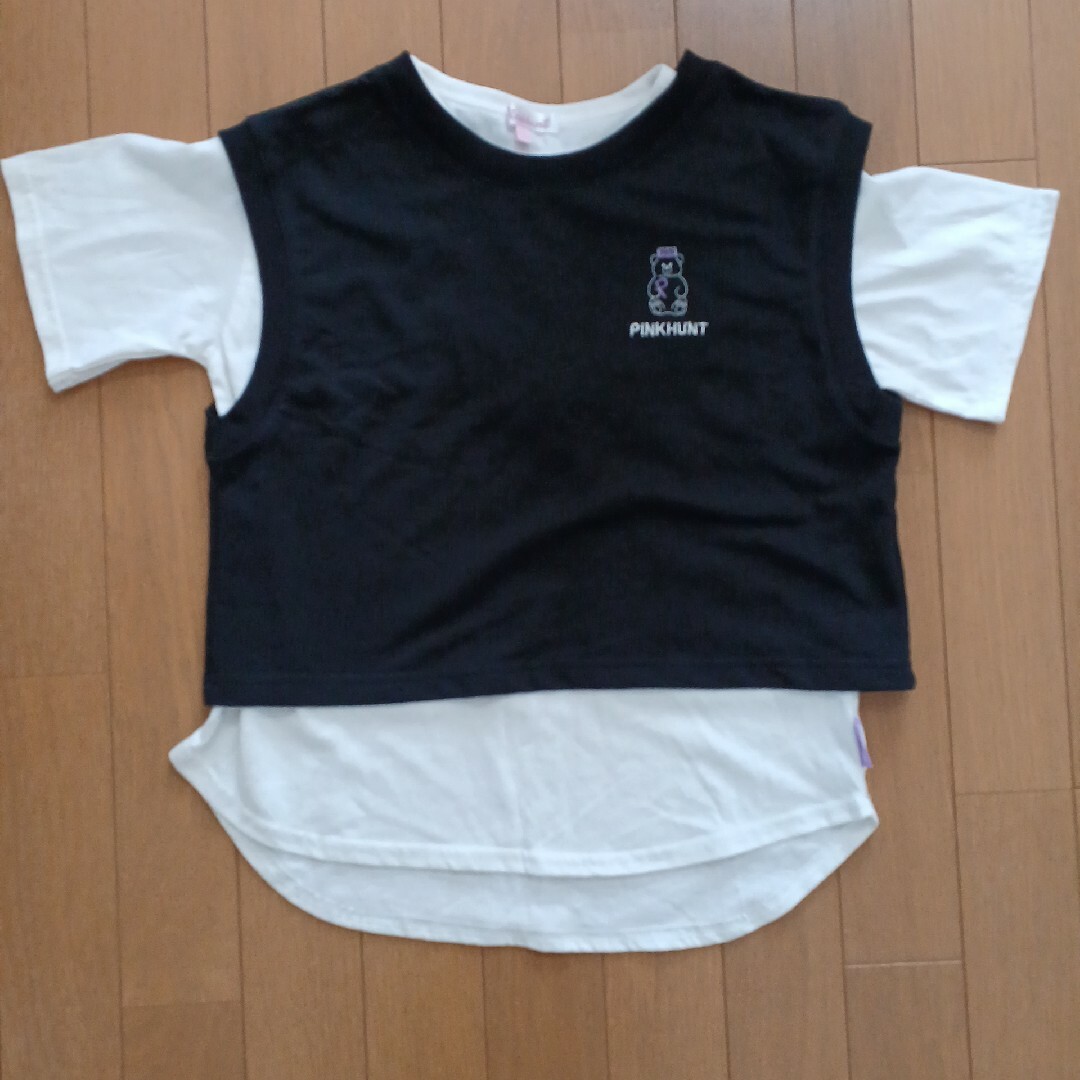 【PINKHUNT】トップス　XS キッズ/ベビー/マタニティのキッズ服女の子用(90cm~)(Tシャツ/カットソー)の商品写真