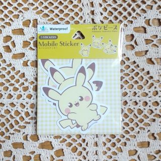 ポケモン(ポケモン)のポケモン ポケピース ピカチュウ モバイルステッカー 3枚入り(キャラクターグッズ)