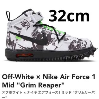 ナイキ(NIKE)のオフホワイト Nike Air Force 1 Mid Grim Reaper(スニーカー)