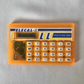 電卓　カード電卓　スケルトン　オレンジ　レトロポップ　ビンテージ(その他)
