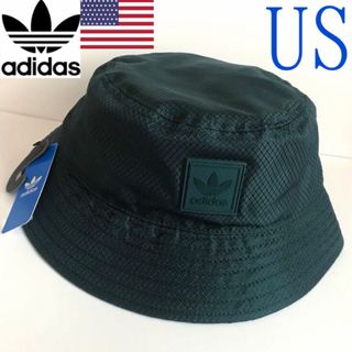 アディダス(adidas)のレア【新品】アディダス ハット USA  バケット キャップ 深緑 帽子(ハット)