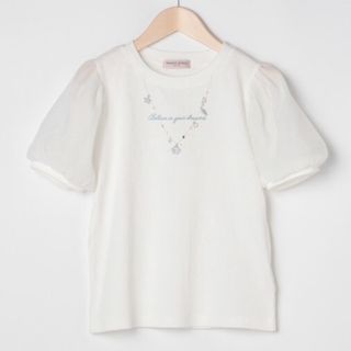 メゾピアノジュニア(mezzo piano junior)のmezzo piano junior シェルネックレス半袖Ｔシャツ メゾピアノ(Tシャツ/カットソー)