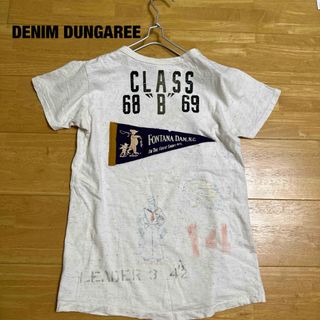 DENIM DUNGAREE デニムダンガリー カラフル糸とワッペンのTシャツ