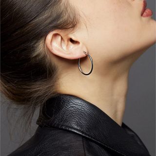 CENE シルバー ループピアス 30㎜(ピアス)